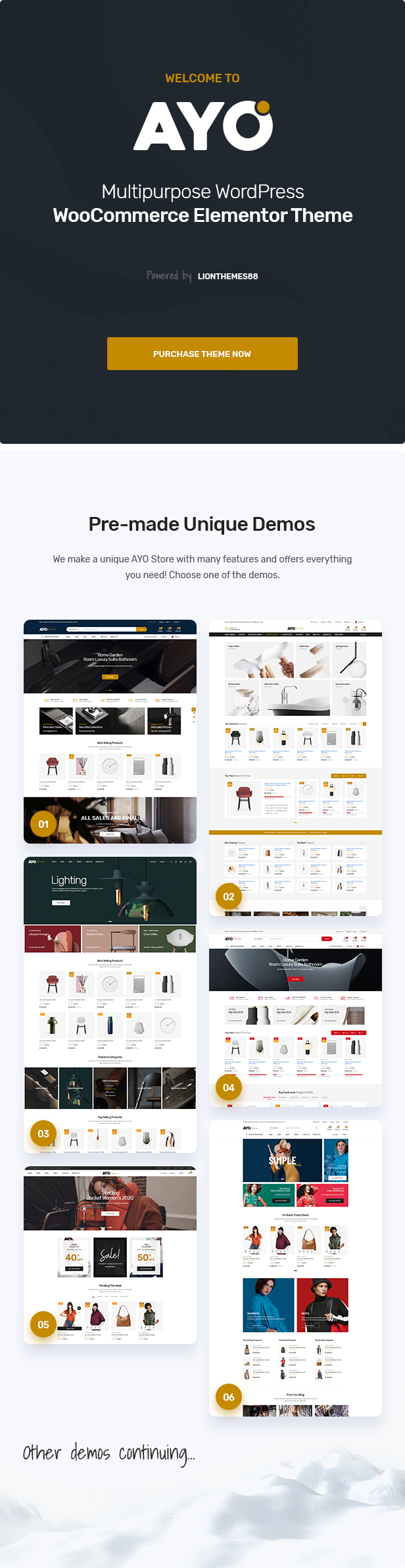 Ayo – Responsive Elementor WooCommerce Theme