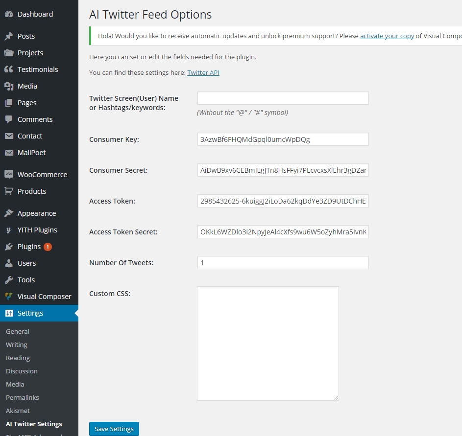 Header Customization