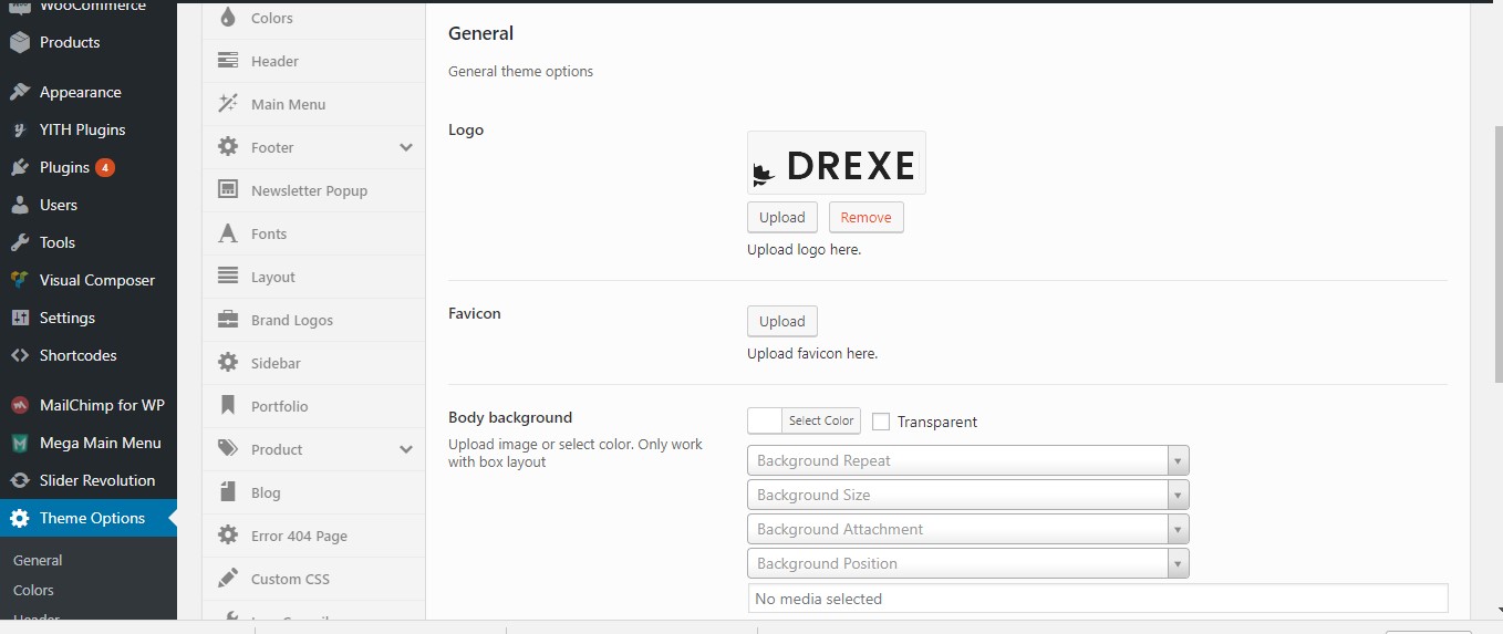 Theme Options