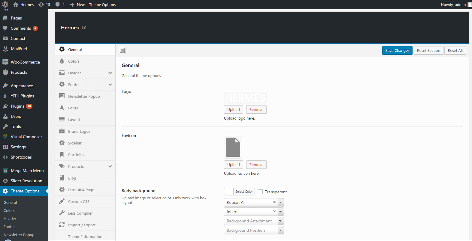 Theme Options