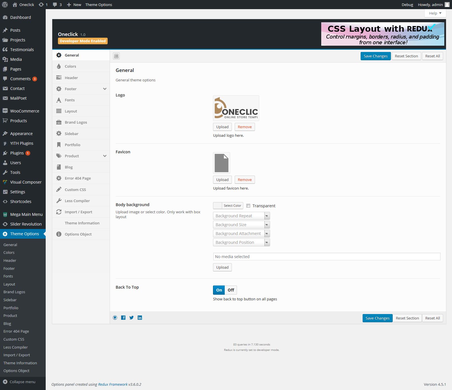 Theme Options