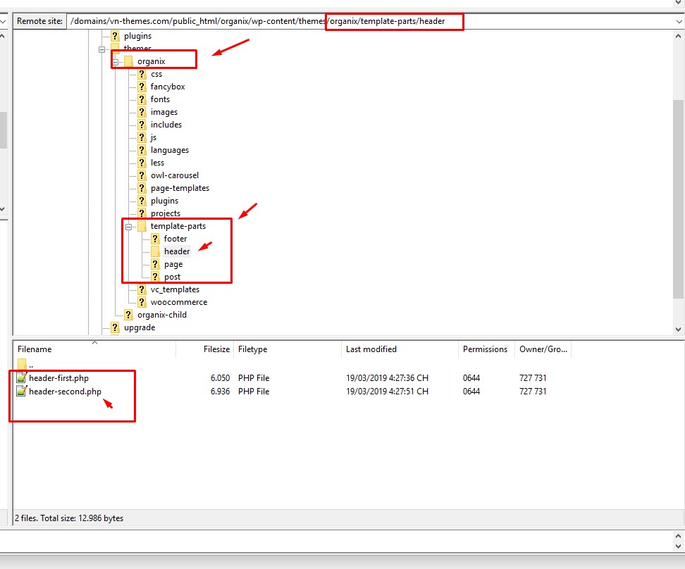Header Customization