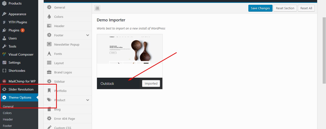 Outstock to import data
