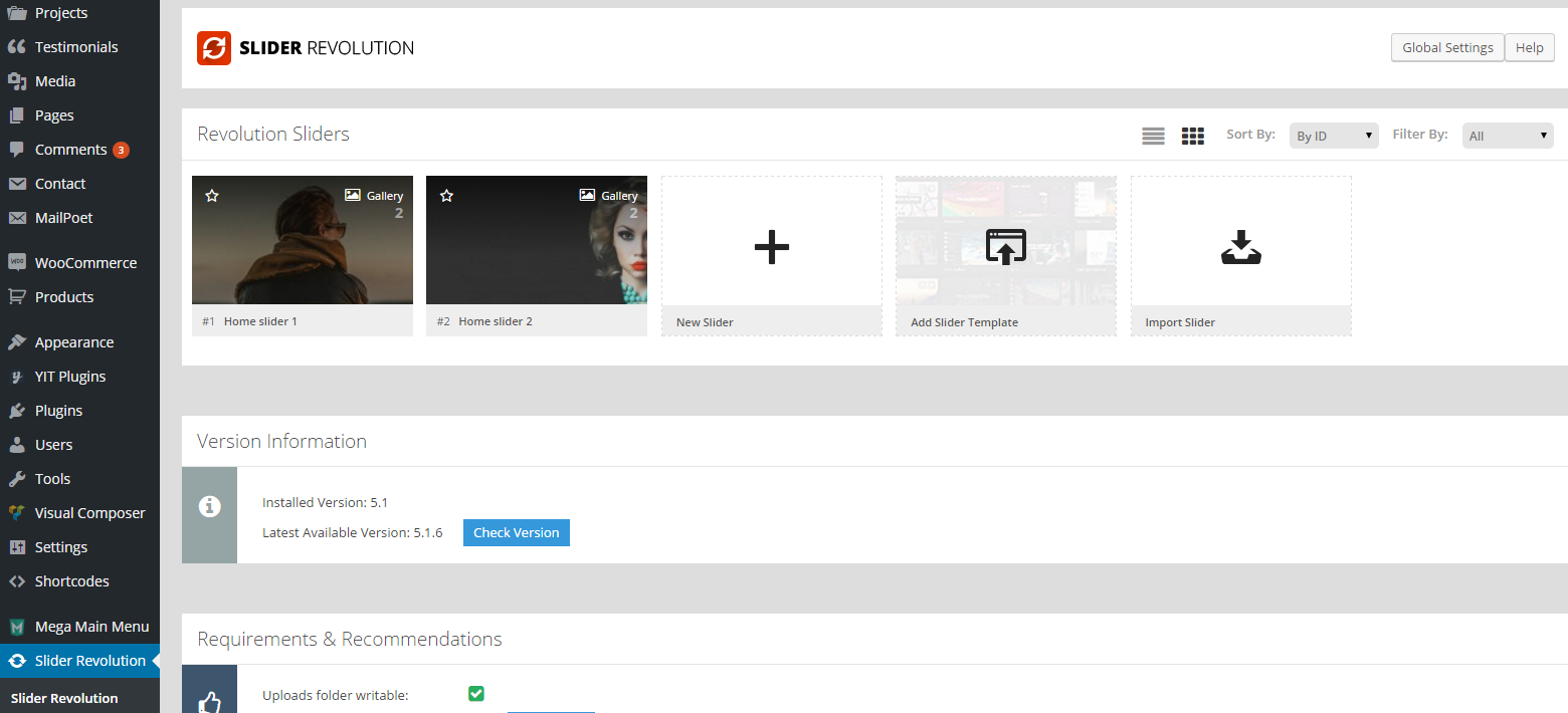 Create A New Revolution Slider