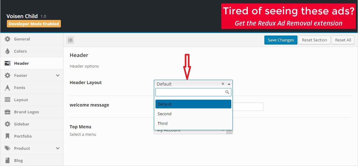 Header Layout