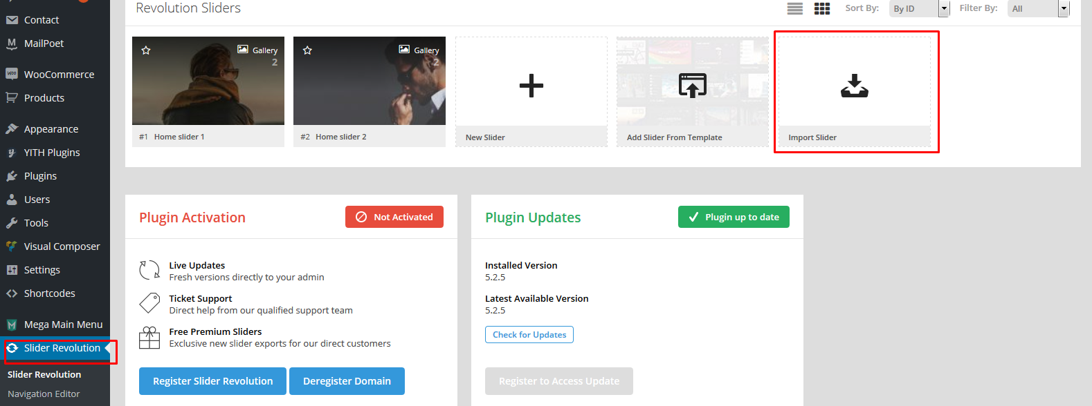 Oneclick to import data